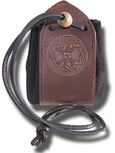 Trollfelsen Lederbeutel "Lebensbaum" Antik